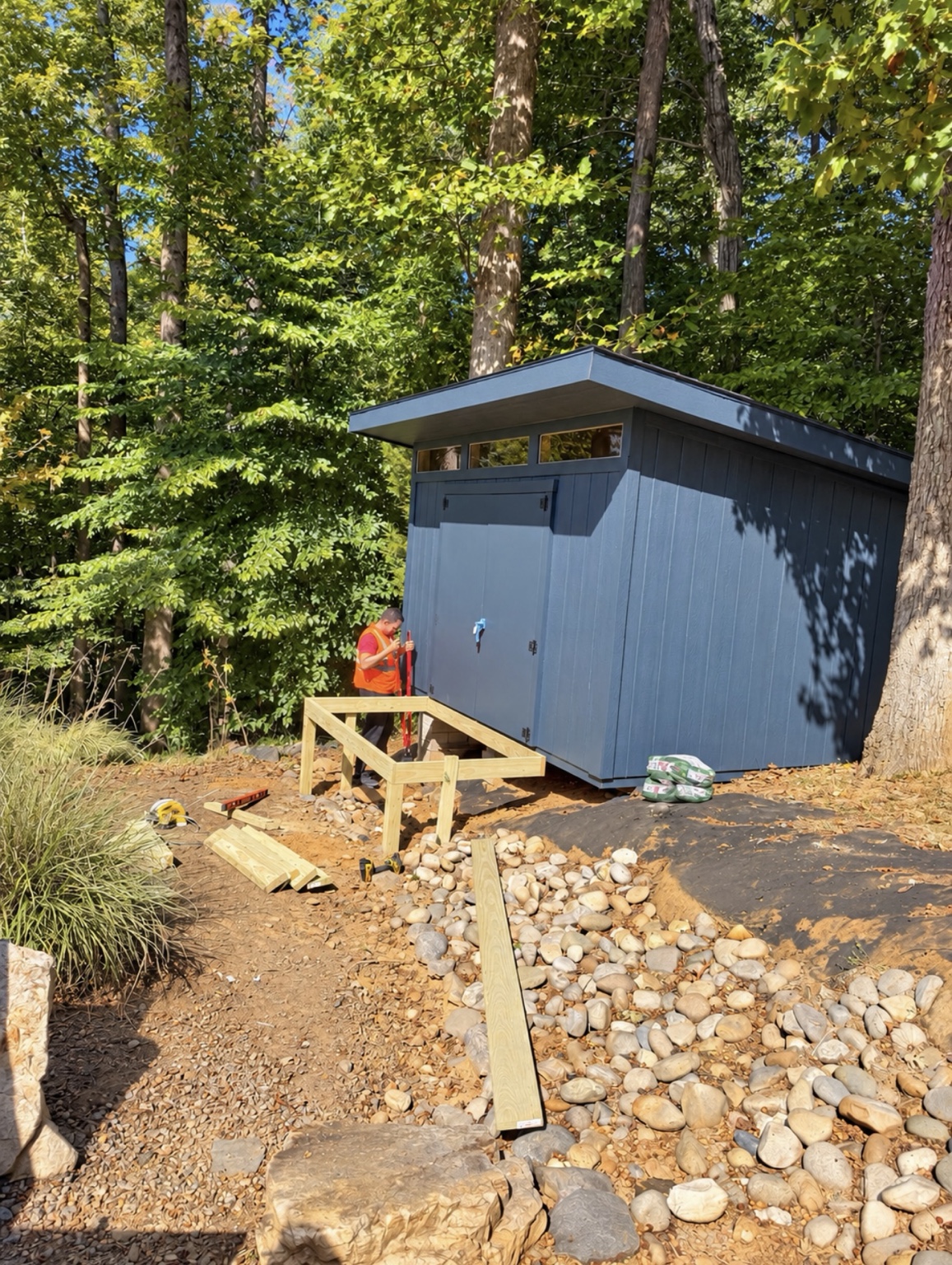 Custom shed construction project